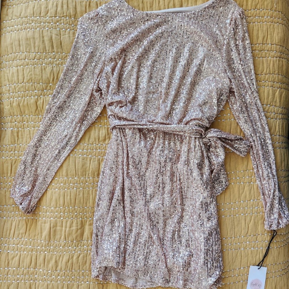 Gold Sequin Dress